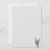 ライトグレイ悪い2ボーン2番目の誕生日パーティー 招待状 (裏面)