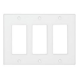 ライトグレイ トリプル ロッカー ライト スイッチ カバー