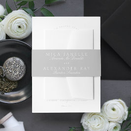 ライトグレクラシックーのフォーマル書結婚道 招待状ベリーバンド