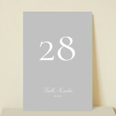 ライトグレクラシックーエレガントの書道結婚の テーブルナンバー