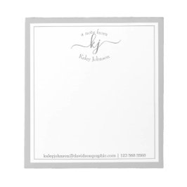 ライトグレパーソナライズされたー |メモ帳から ノートパッド