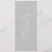 ライトグレミニマルイ白シンプル結婚 メニュー (裏面)