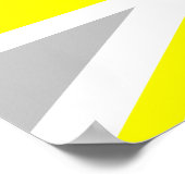 ライトグレーとイエローユニオンジャック ポスター (角)