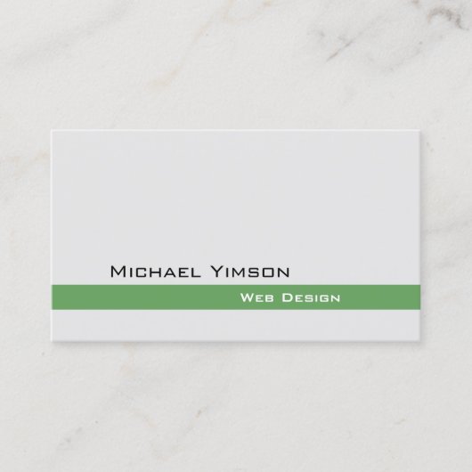 ライトグレーとグリーンシックとフォトプロフェッショナル 名刺 (正面)