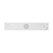 ライトグレーとシルバーシャイニー紙吹雪ドット招待状 招待状ベリーバンド (フラット)