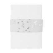 ライトグレーとシルバーシャイニー紙吹雪ドット招待状 招待状ベリーバンド (裏面例)