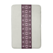 ライトグレーとピンクの豪華なプラムパープル バスマット (正面縦)