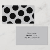 ライトグレーとブラックドット 名刺 (正面/裏面)
