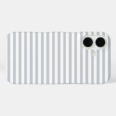 ライトグレーとホワイトのかわいい横ストライプ Case-Mate iPhoneケース (裏面 (横))