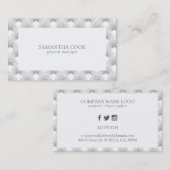 ライトグレーとホワイトアートデコパターン 名刺 (正面/裏面)