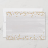 ライトグレーと金ゴールド散布ベビーシャワー招待状 招待状 (裏面)