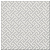 ライトグレーのギリシャ鍵パターン ファブリック (クローズアップ)