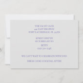 ライトグレーのゴールド30歳の誕生日シャンパン 招待状 (裏面)