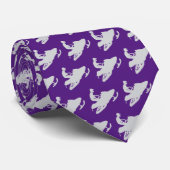 ライトグレーのスノーモービルライダー ネクタイ (ロール)