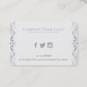 ライトグレーのフローラレー渦巻形のス 名刺 (裏面)