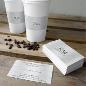 ライトグレーのメタリックテクスチャ 名刺