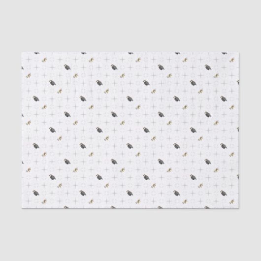 ライトグレーの卒業キャップとディプロマパターン 薄葉紙 (正面)