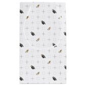 ライトグレーの卒業帽と卒業証書の模様 スモールペーパーバッグ (裏面)