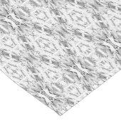 ライトグレーの抽象芸術図形パターン ショートテーブルランナー (コーナー)