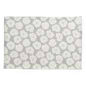 ライトグレーの白いバラ – シームレスなパターン。 枕カバー (裏面)