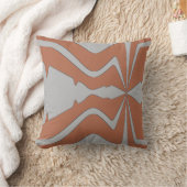 ライトグレーはっきりしたラージサウンド波デザインオンさび クッション (ブランケット)