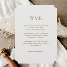 ライトグレーイニシャルボーイ誕生