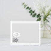 ライトグレーエレファントキッズパーソナル文房具 招待状 (スタンド正面)