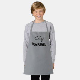 ライトグレーキッズ名 エプロン