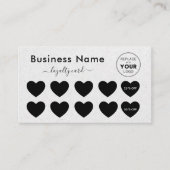 ライトグレークラフト紙ハートあなたのロゴを追加美しい ロイヤリティカード (正面)