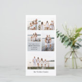 ライトグレーシックモダンニュートラル5枚エレガント写真 シーズンカード (スタンド正面)