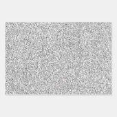 ライトグレーシルバーグリッターブルゴーニュブライダルシャワー ラッピングペーパーシート (正面3)