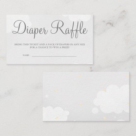 ライトグレースターリースカイおむつラッフルカードチケット エンクロージャーカード (正面/裏面)