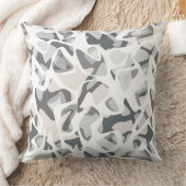 ライトグレースポット抽象芸術斑点パターン クッション (ブランケット)