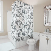 ライトグレースポット抽象芸術斑点パターン シャワーカーテン (インサイチュ)