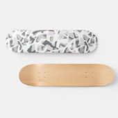 ライトグレースポット抽象芸術斑点パターン スケートボード (横)