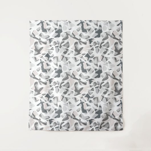 ライトグレースポット抽象芸術斑点パターン タペストリー (正面)