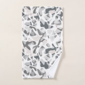 ライトグレースポット抽象芸術斑点パターン バスタオルセット (ハンドタオル)