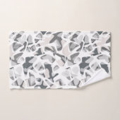 ライトグレースポット抽象芸術斑点パターン バスタオルセット (ハンドタオル)