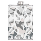 ライトグレースポット抽象芸術斑点パターン フラスク (裏面)