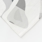 ライトグレースポット抽象芸術斑点パターン フリースブランケット (角)