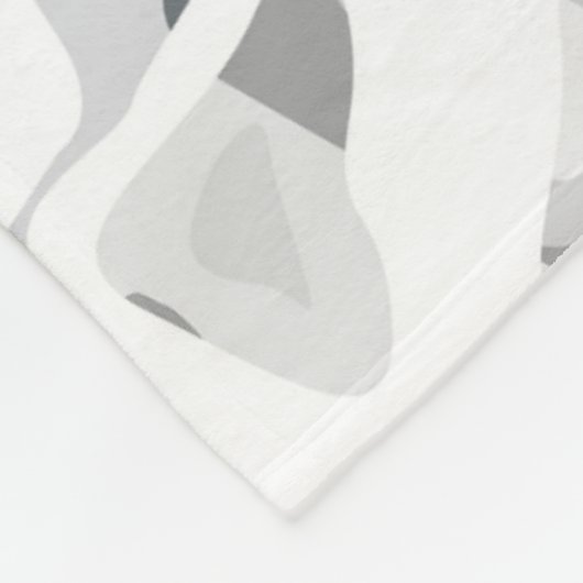 ライトグレースポット抽象芸術斑点パターン フリースブランケット (角)