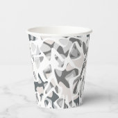 ライトグレースポット抽象芸術斑点パターン 紙コップ (裏面)