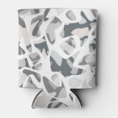 ライトグレースポット抽象芸術斑点パターン 缶クーラー (正面)