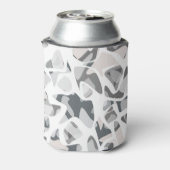 ライトグレースポット抽象芸術斑点パターン 缶クーラー (缶裏面)