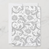 ライトグレーダマスクライトイエロー結婚式招待状 招待状 (裏面)