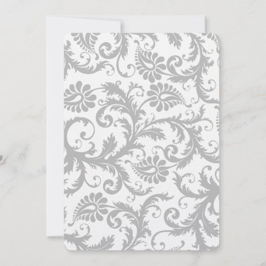 ライトグレーダマスクライトイエロー結婚式招待状 招待状 (裏面)