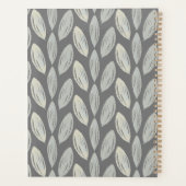 ライトグレーニュートラルトーンブレイドリーフアールデコ プランナー手帳 (裏面)