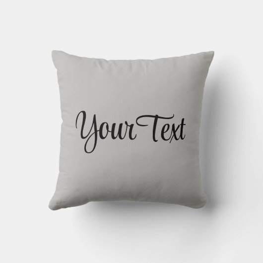 ライトグレーピローカスタムズ独自の単語スクリプト クッション (裏面)