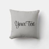 ライトグレーピローカスタムズ独自の単語スクリプト クッション (正面)