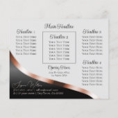 ライトグレーブラック波状バラ金ゴールドデコールハートロゴ チラシ (裏面)